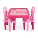 Set Masuta cu 2 scaune pentru copii Hobby Study Table Roz-03414