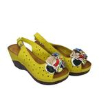 Sandale dama, Piele naturala Italia, Anna Viotti 06-08, Galben, 38