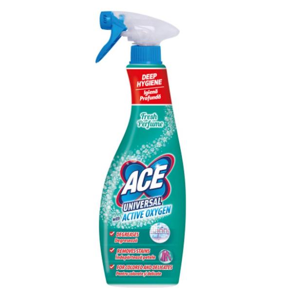 Detergent universal spray cu oxigen activ cu parfum proaspat - ace universal with active oxygen fresh parfume, 650 ml