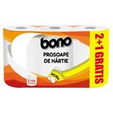 Prosoape de Hartie 2 straturi Bono, 2 role+1 Gratis