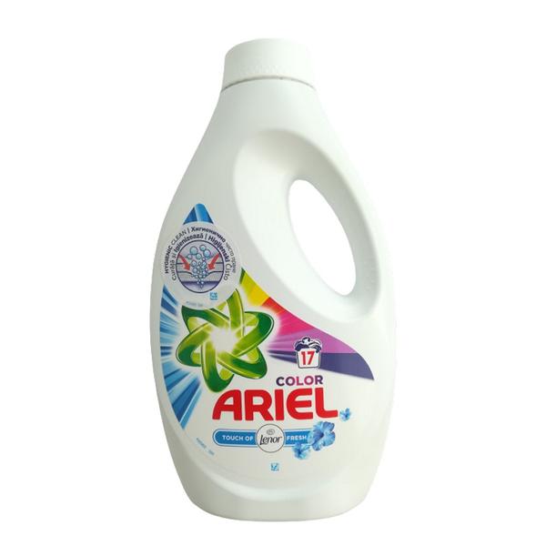 Detergent Automat Lichid pentru Rufe Colorate cu Lenor – Ariel Color Touch of Lenor Fresh, 935 ml