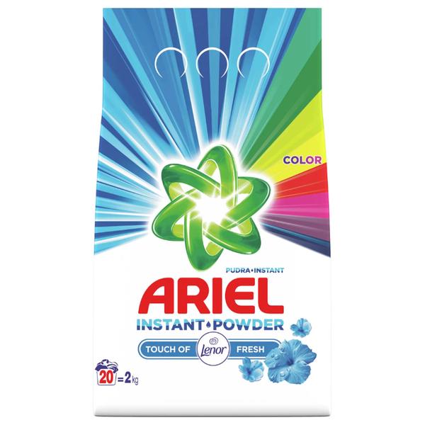 Detergent Automat Pudra pentru Rufe Colorate cu Lenor - Ariel Color Instant Powder Touch of Lenor Fresh, 2000 g