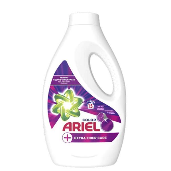 Detergent automat lichid pentru rufe colorate si ingrijirea fibrelor - ariel color + extra fiber care, 825 ml