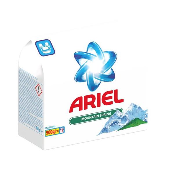 Detergent Manual Pudra - Ariel Powder Mountain Spring, 900 g