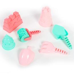 Set premium pentru a construi castele de nisip, Roz - Eurekakids