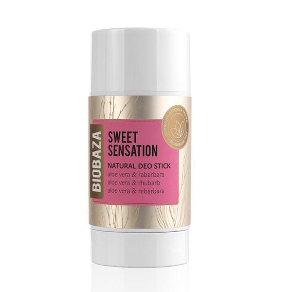 Deodorant stick natural fara aluminiu, cu aloe vera si rubarba, Sweet Sensation, Biobaza, 50 ml Biobaza imagine 2022