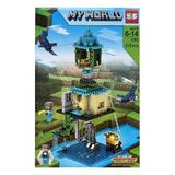 Set de constructie Leduo, Minecraft My World cu lumini si parti mobile, 515 piese