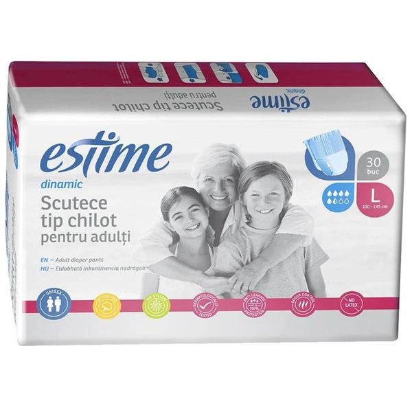 Scutece Tip Chilot pentru Adulti, marime L - 100-145cm, Estime Dinamic, 30 buc