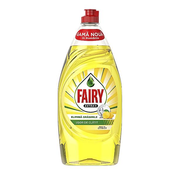 Detergent de Vase cu Aroma de Citrice – Fairy Extra+ Aroma de Citrice, 900 ml