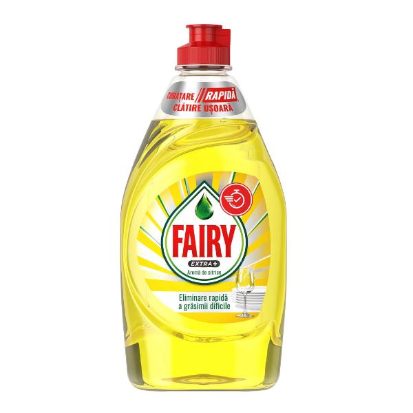 Detergent de Vase cu Aroma de Citrice – Fairy Extra+ Aroma de Citrice, 450 ml