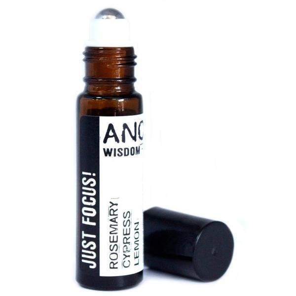 Roll-on uleiuri esentiale just focus! (rozmarin, chiparos, lamaie), ancient wisdom, 10ml
