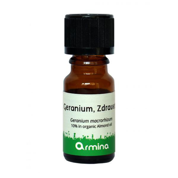 Ulei esential de geraniu (geranium macrorhizum) bio armina 10ml