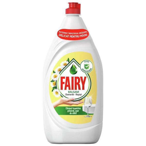 Detergent de Vase cu Musetel pentru Piele Sensibila - Fairy Sensitive Balsam Chamomile, 1200 ml