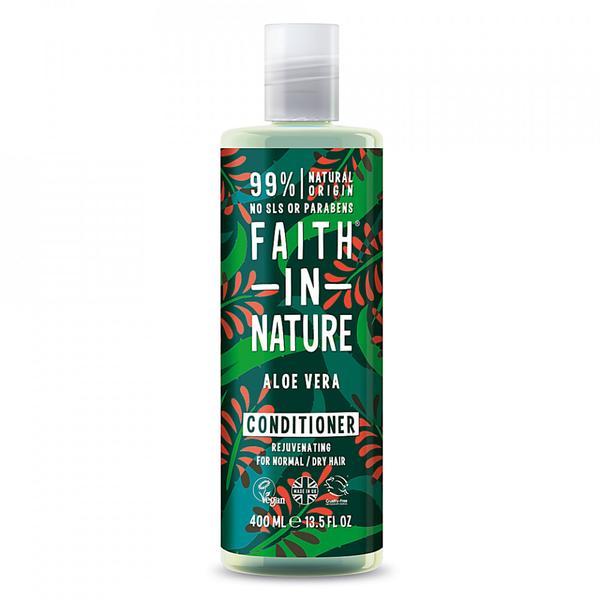 Balsam natural nutritiv cu aloe vera pentru par normal si uscat, faith in nature, 400 ml