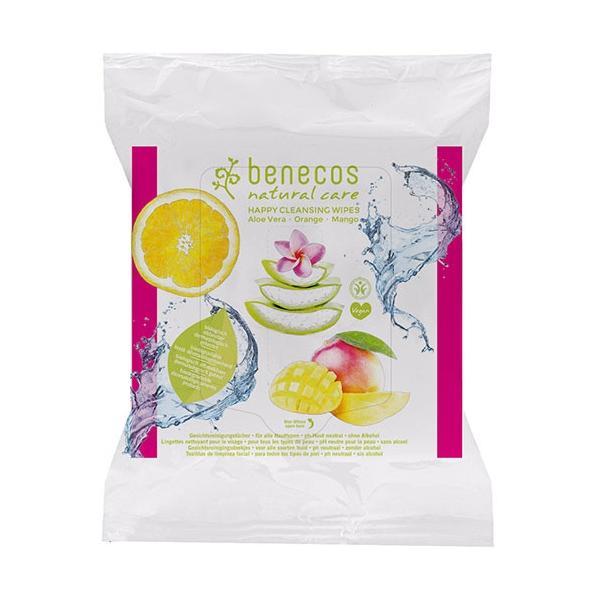 Servetele demachiante cu aloe vera si portocale, benecos, 25 buc