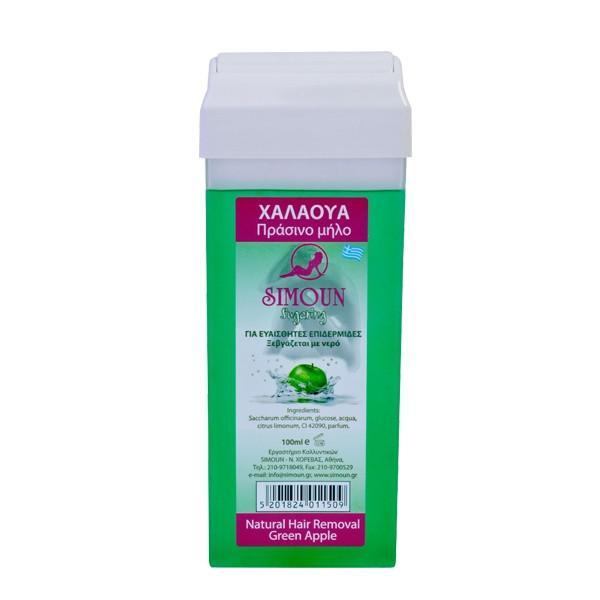 Roll-on ceara naturala de zahar pentru epilat - aroma mar verde, simoun, 100g