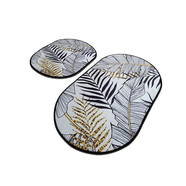 Set 2 covorase baie herbal, 60 x 100 cm, 50 x 60 cm, antiderapant, multicolor
