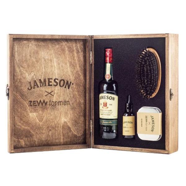 Set cadou Jameson Zew for men 1 sticla Jameson Whiskey 0.2l + Ulei nutritiv pentru barba 30 ml + Balsam pentru barba 80 ml + Perie profesionala esteto.ro
