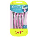 Aparat de Ras cu 3 Lame pentru Piele Sensibila- Gillette Venus Sensitive, 4 buc