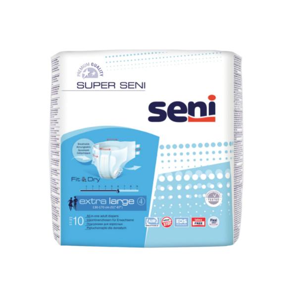 Scutece pentru Adulti - Seni Super Fit&Dry Extra Large 4, 10 buc