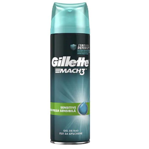 Gel de Ras pentru Pielea Sensibila – Gillette Mach 3 Sensitive, 200 ml
