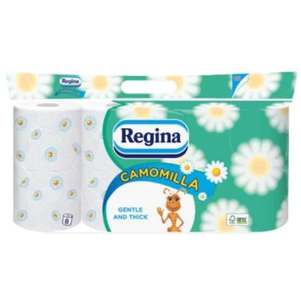 Hartie igienica cu parfum de musetel 3 straturi - regina camomila, 8 role