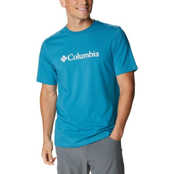 Tricou barbati columbia basic logo 1680051-400, s, albastru