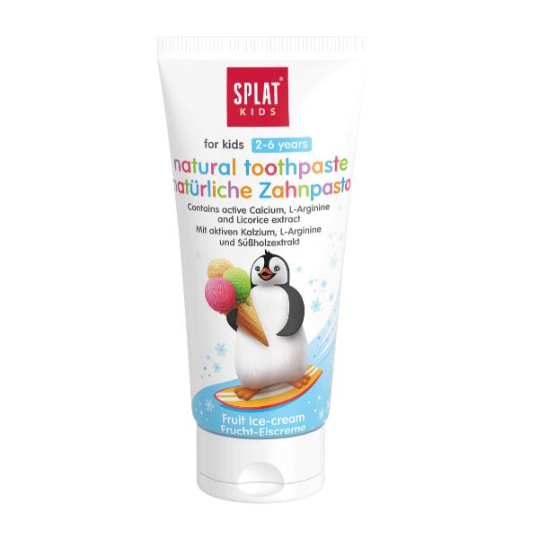 Pasta de dinti naturala pentru copii 2-6 ani cu inghetata de fructe - splat kids natural toothpaste fruit ice-cream, 2-6 years, 50ml