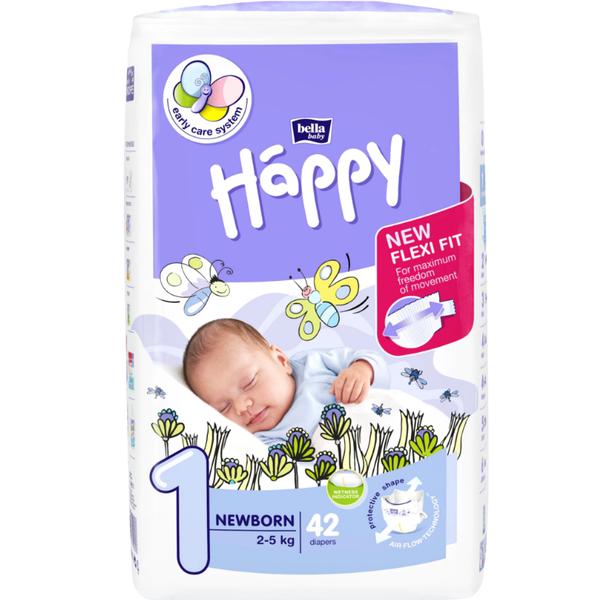 Scutece pentru Nou-nascuti - Happy Pants Newborn, marime 1, 42 buc