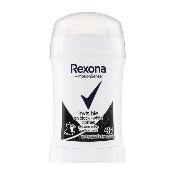 Deodorant Antiperspirant Stick pentru Barbati - Rexona Men MotionSense Invisble Black&White 48h, 40ml