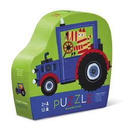 Puzzle Tigrul Tractorist în Cutie cu Formă Originală - Crocodile Creek