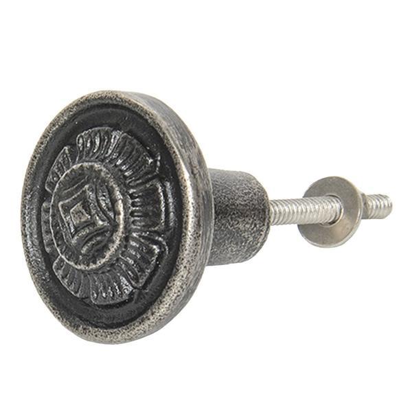 Buton mobila din fier gri ø 4 cm - decorer