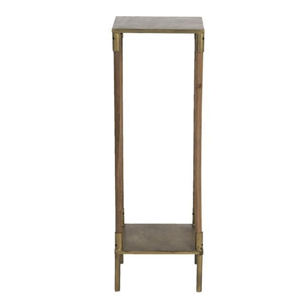 Masuta din fier auriu antic 25 cm x 25 cm x 75 h - decorer