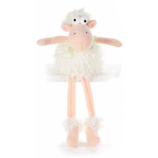 Figurina oita din textil alb roz 15x14x33 cm - decorer