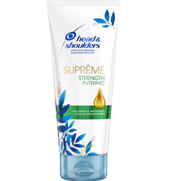 Balsam Fortifiant cu Ulei de Argan si Bambus – Head&Shoulders Hair&Scalp Conditioner Supreme Strenght with Argan and Bamboo, 220 ml esteto.ro