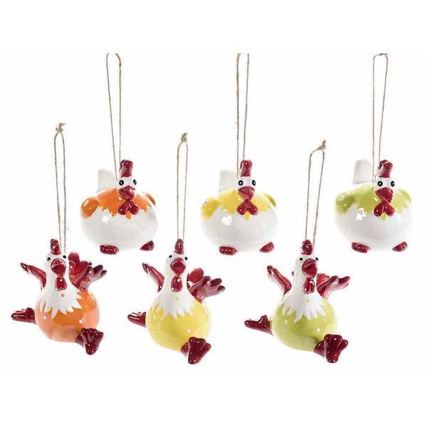 Set 6 gaini suspendabile din ceramica 8x6x8 cm - decorer