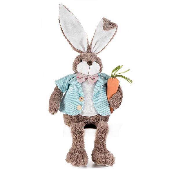 Figurina iepuras paste boy din textil 16x10x56 cm - decorer