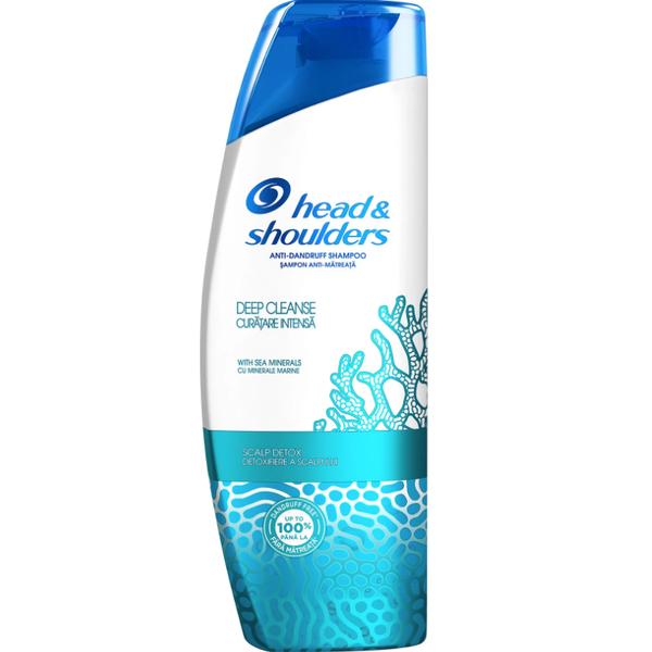 Sampon pentru curatare intensa antimatreata si detoxifierea scalpului - head shoulders anti-dandruff shampoo deep cleanse scalp detox, 300 ml