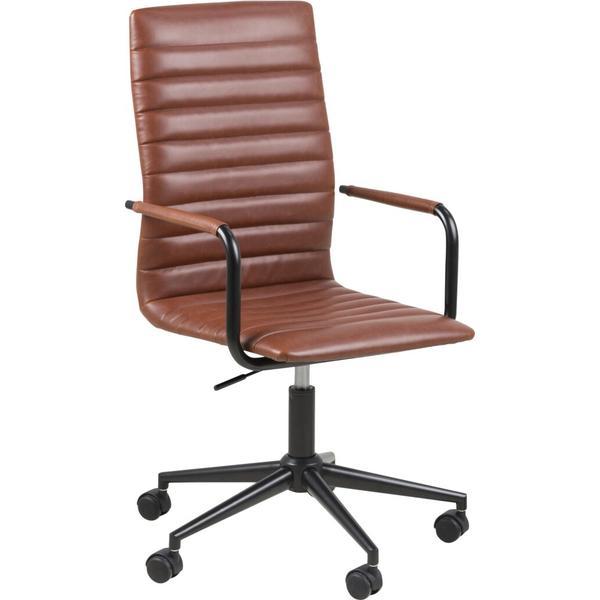 Scaun de birou pivotant winslow, piele, maro 45x105x58 cm