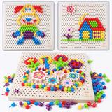 Joc creativ Mozaic Pixel din lemn, 7Toys