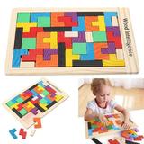 Joc educativ - Tetris din lemn, 7Toys