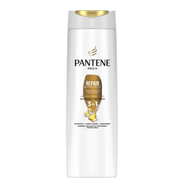 Sampon, balsam si tratament pentru par deteriorat - pantene pro-v repair protect 3 in 1 shampoo conditioner treatment, 300 ml