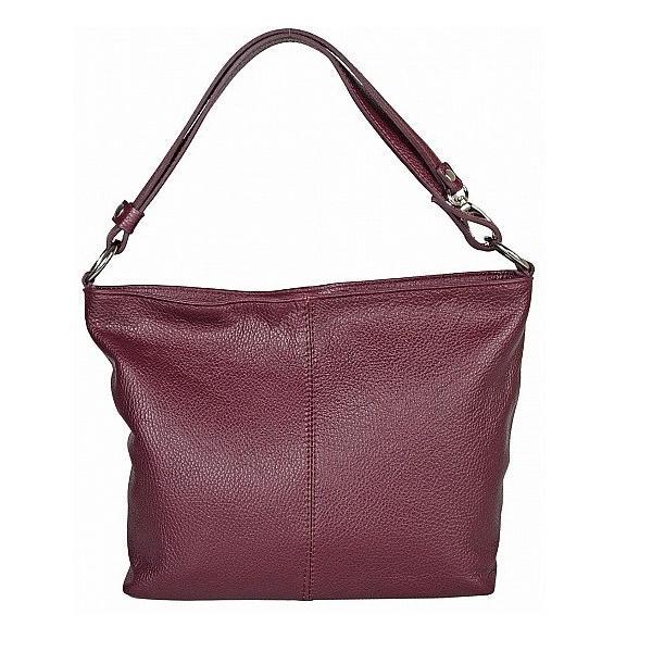 Geanta dama lorella gt1446, piele naturala, model visiniu