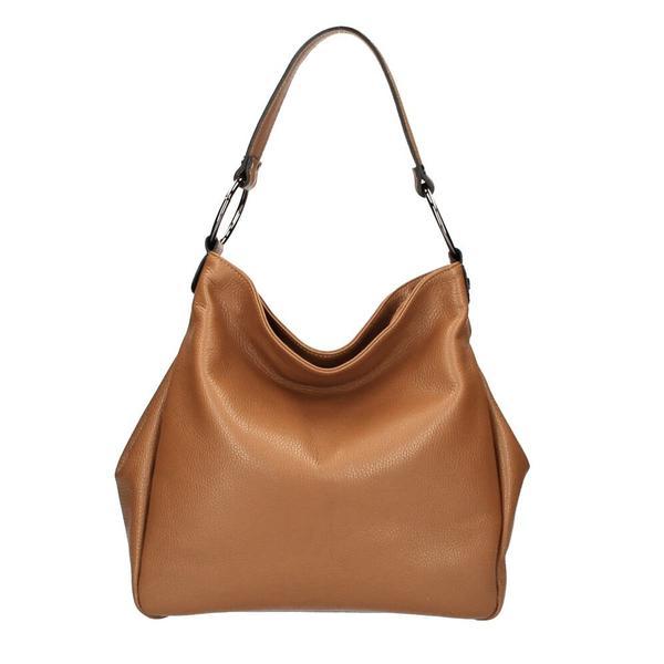 Geanta dama sara gt1117, piele naturala, cognac