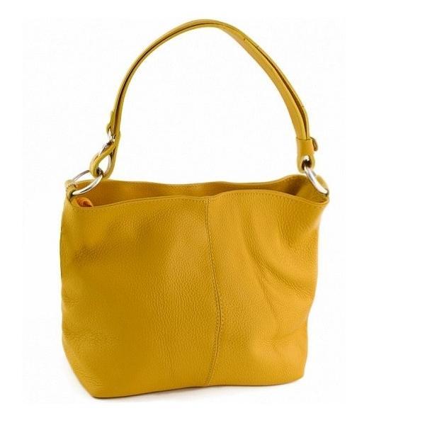 Geanta dama lorella gt1092, piele naturala, galben mustar
