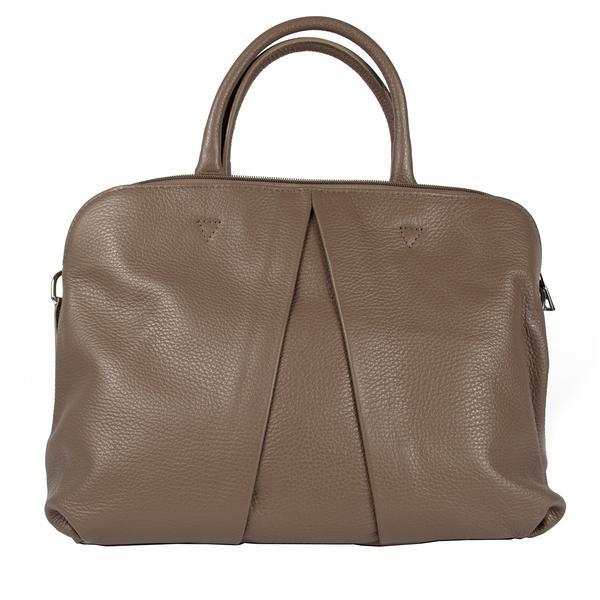Geanta dama maggie gt948, piele naturala, dark taupe
