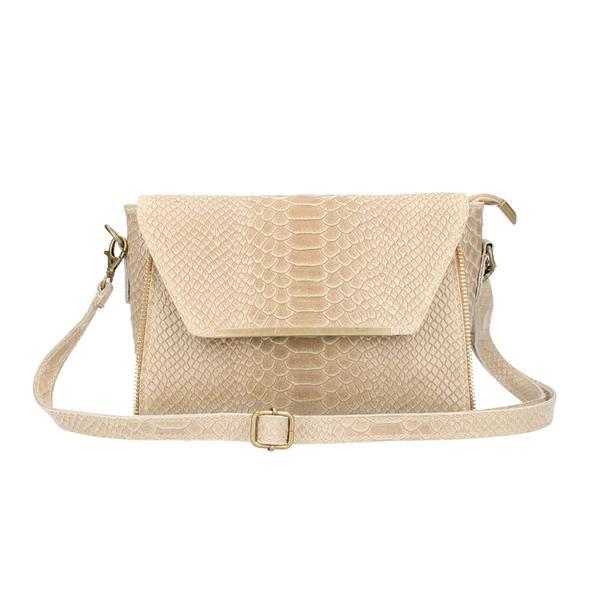 Geanta dama nita gt917, piele naturala, taupe