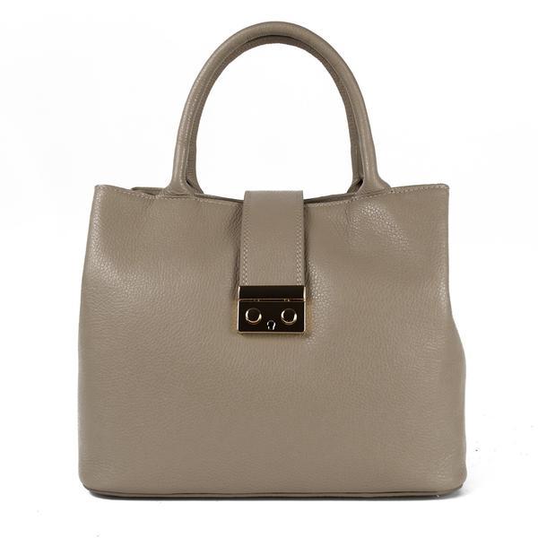 Geanta dama alissa gt901, piele naturala, model dark taupe