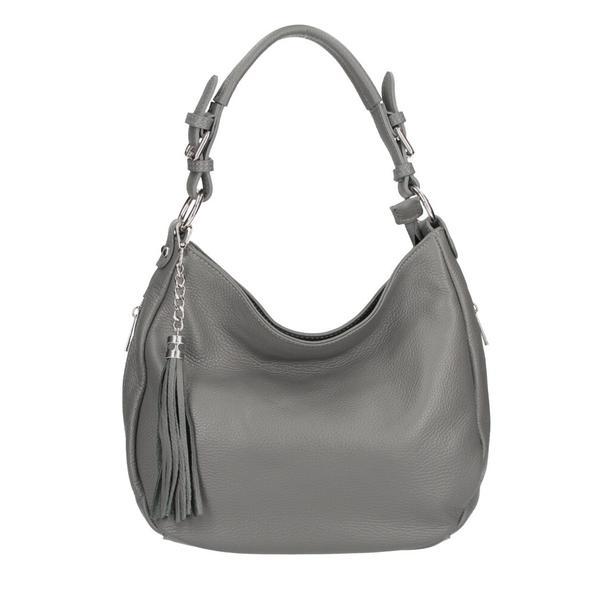 Geanta dama carlotta gt708, piele naturala, gri