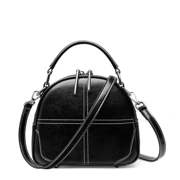 Geanta dama alina gt1537 piele naturala, negru